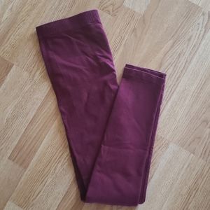 (3/$10) Burgundy Thick Knit Leggings